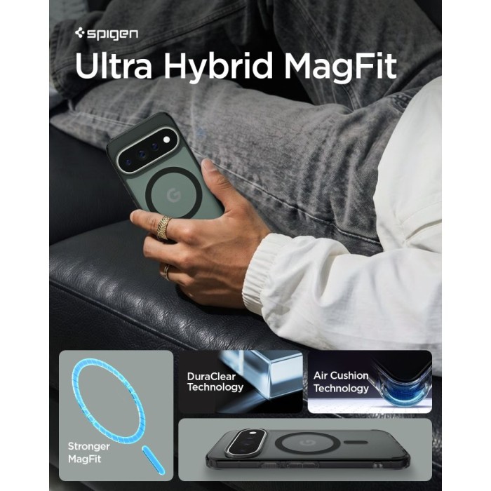 Spigen Ultra Hybrid Mag MagSafe Case for Google Pixel 11 Pro - Black and Gray