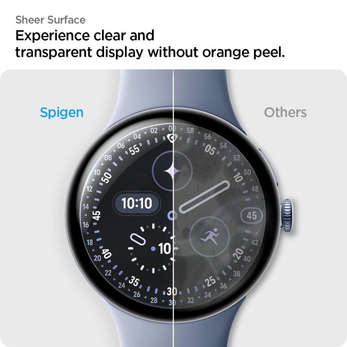 Spigen Elite Shield EZ Fit 2-Pack hydrogel foil for Google Pixel Watch 45 mm