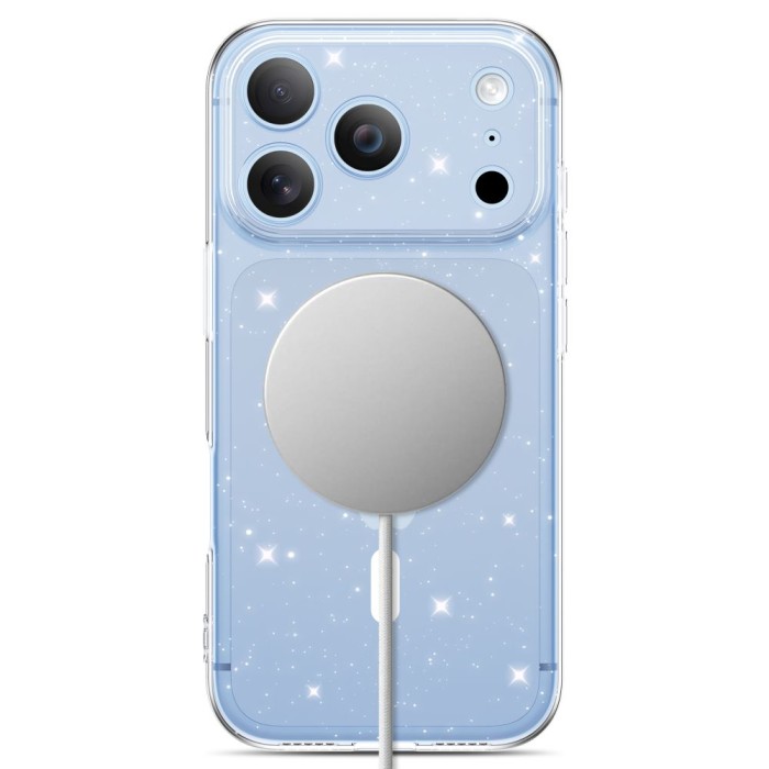 Tech-Protect FlexAir MagSafe Case for iPhone 17 Pro Max / 18 Pro Max - Clear Glitter