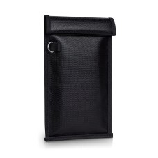 Fireproof RFID phone pouch OTN-27 with signal blocking 27x12.3 cm - black