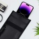 Fireproof RFID phone pouch OTN-27 with signal blocking 27x12.3 cm - black