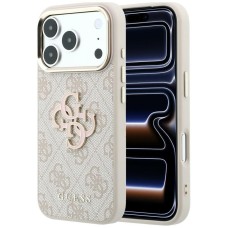 Guess 4G &amp;amp; Big Resin Logo Case for iPhone 17 Pro / 18 Pro - Pink