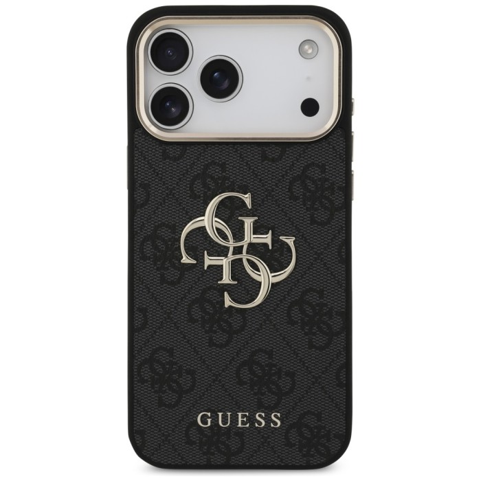 Guess 4G Big 4G Classic Logo Case for iPhone 17 Pro Max / 18 Pro Max - Black and Gold