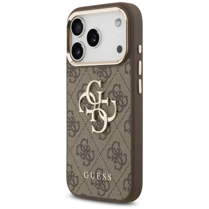 Guess 4G Big 4G Classic Logo Case for iPhone 17 Pro / 18 Pro - Brown and Gold
