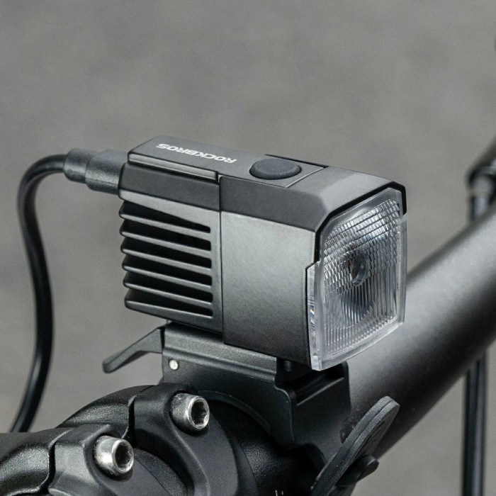 Rockbros RHL1600 Front Bike Light 1600lm with External Power Supply USB-C - Black