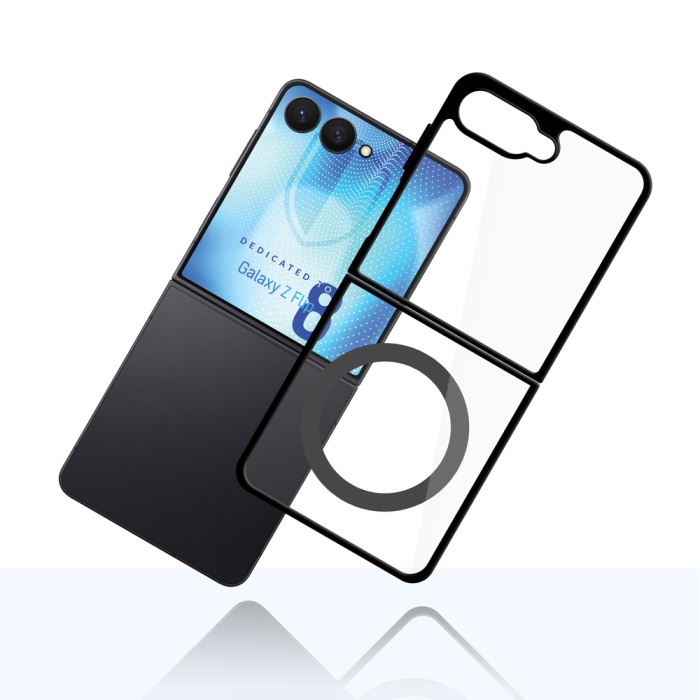 3mk Satin Armor Case+ Flip for Samsung Galaxy Z Flip 8 - transparent