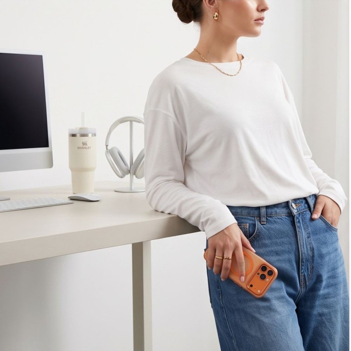 Tech-Protect MagZero MagSafe case for iPhone 17 Pro / 18 Pro - matte orange