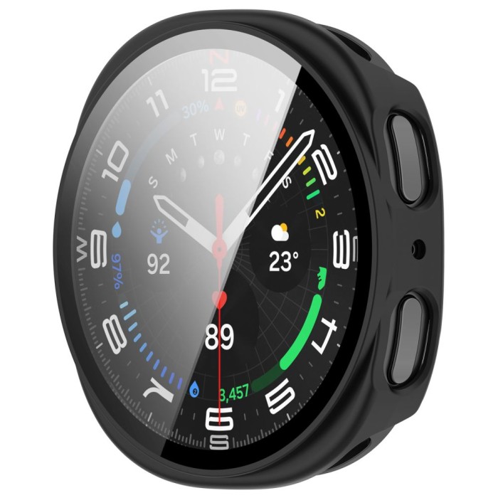 Tech-Protect Defense 2-Pack Case for Samsung Galaxy Watch 44mm - Clear Matte Black