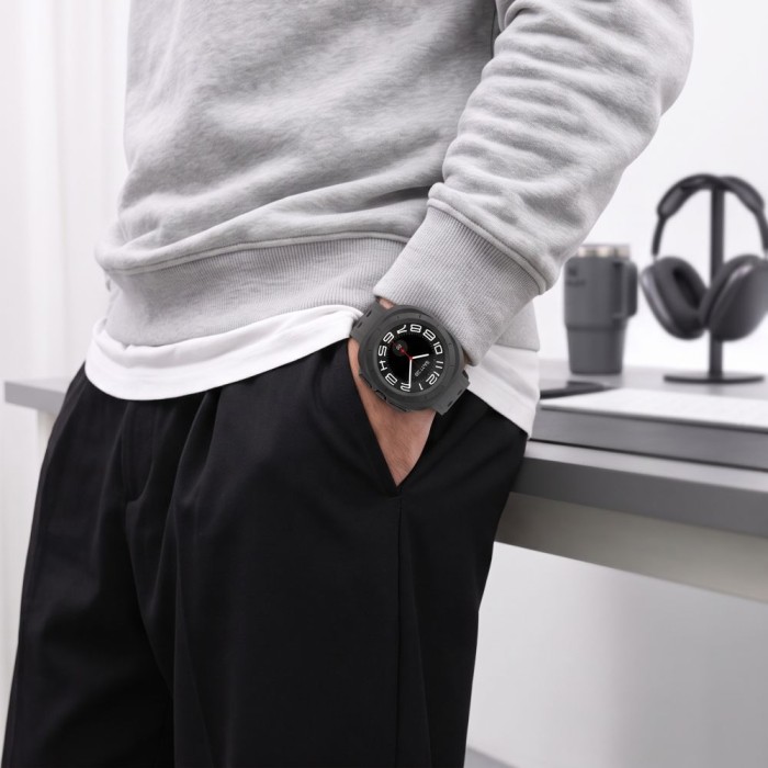 Tech-Protect Defense 2-Pack Case for Samsung Galaxy Watch Ultra 47mm - Clear Matte Black