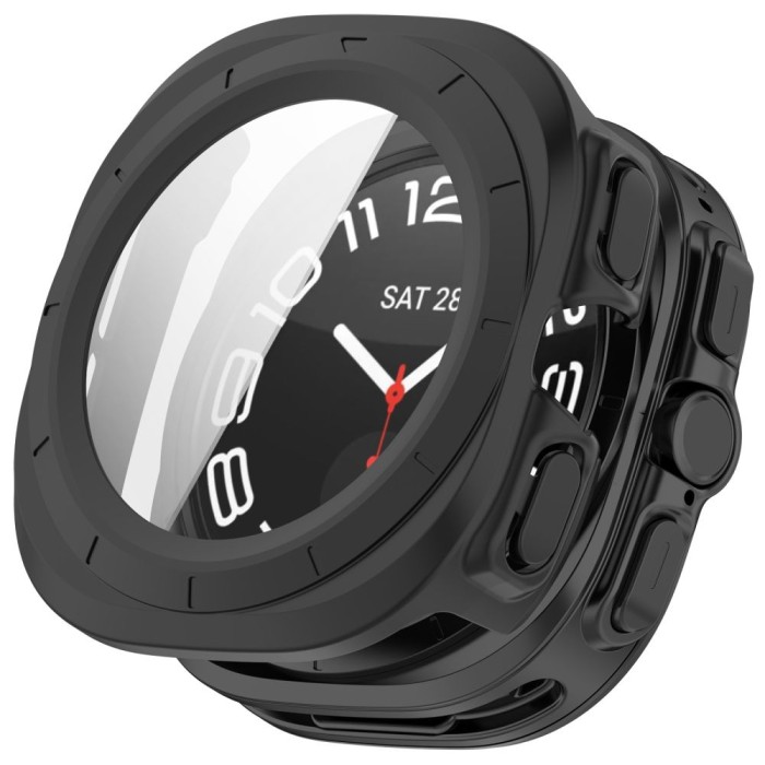 Tech-Protect Defense 2-Pack Case for Samsung Galaxy Watch Ultra 47mm - Clear Matte Black
