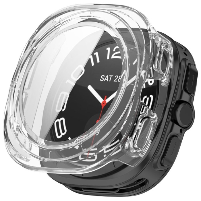 Tech-Protect Defense 2-Pack Case for Samsung Galaxy Watch Ultra 47mm - Clear Matte Black