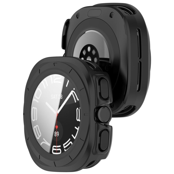 Tech-Protect Defense 2-Pack Case for Samsung Galaxy Watch Ultra 47mm - Clear Matte Black