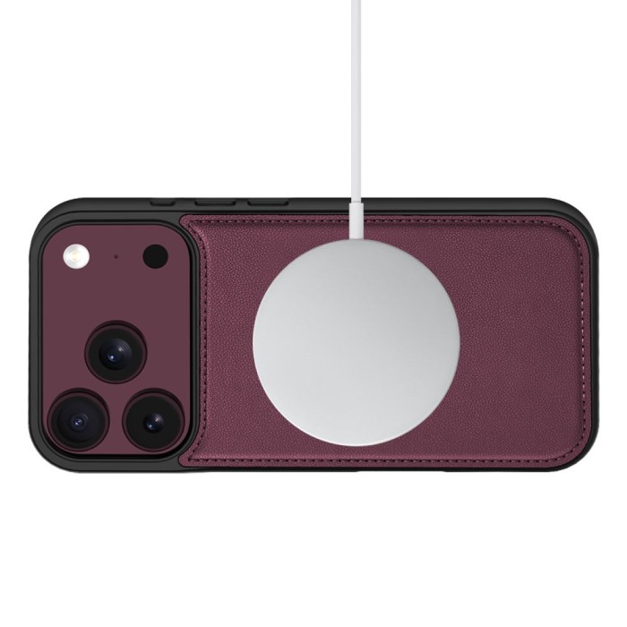 Tech-Protect Wallet MagSafe case for iPhone 17 Pro Max / 18 Pro Max - burgundy