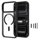Tech-Protect Magmat Magsafe CC Case for iPhone 17 Pro / 18 Pro - Transparent Black