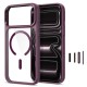 Tech-Protect Magmat Magsafe CC Case for iPhone 17 Pro / 18 Pro - Transparent Burgundy