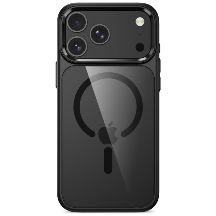 Tech-Protect Magmat Magsafe CC Case for iPhone 17 Pro Max / 18 Pro Max - Transparent Black