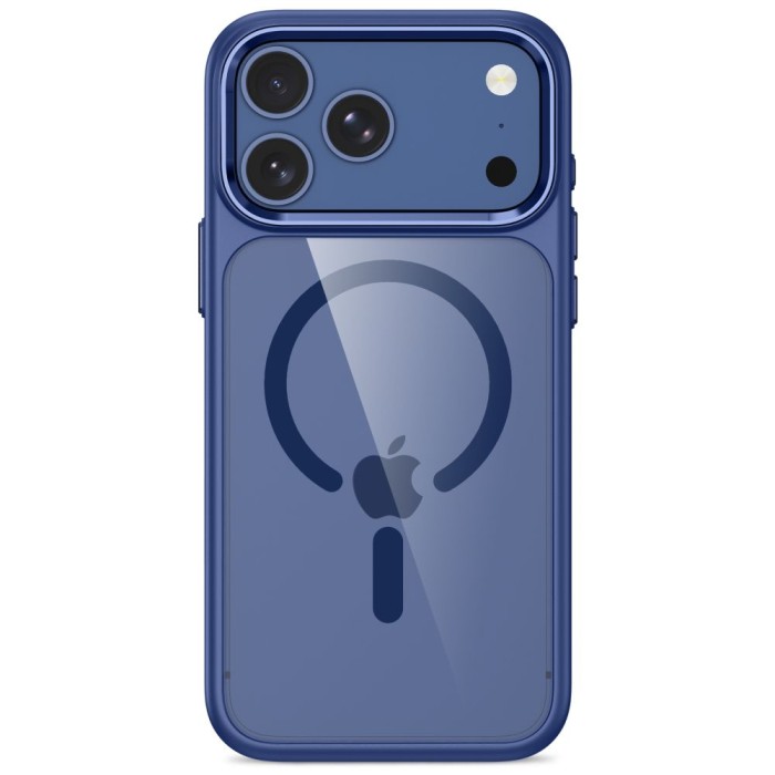 Tech-Protect Magmat Magsafe CC Case for iPhone 17 Pro Max / 18 Pro Max - Transparent Navy Blue