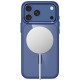 Tech-Protect Magmat Magsafe CC Case for iPhone 17 Pro Max / 18 Pro Max - Transparent Navy Blue