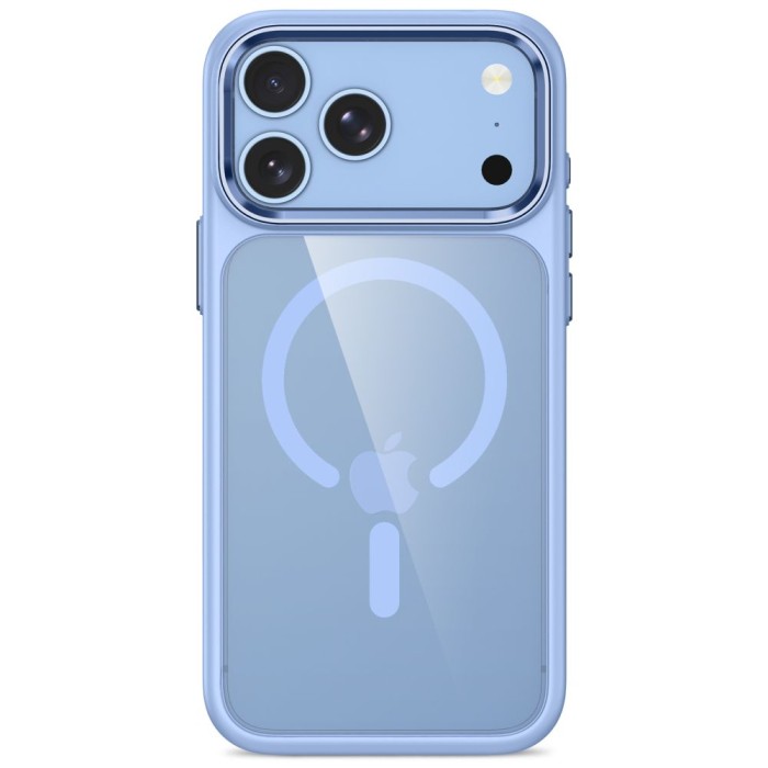 Tech-Protect Magmat Magsafe CC Case for iPhone 17 Pro Max / 18 Pro Max - Transparent Light Blue