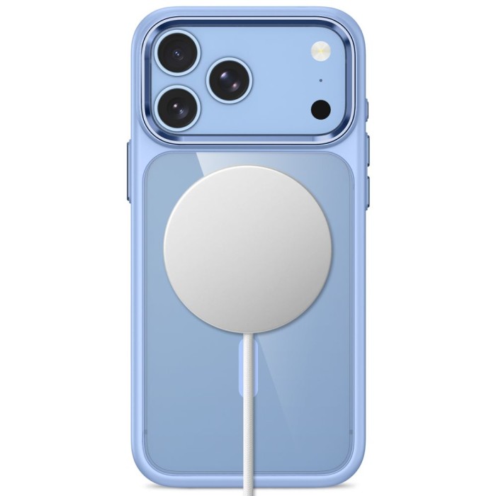 Tech-Protect Magmat Magsafe CC Case for iPhone 17 Pro Max / 18 Pro Max - Transparent Light Blue