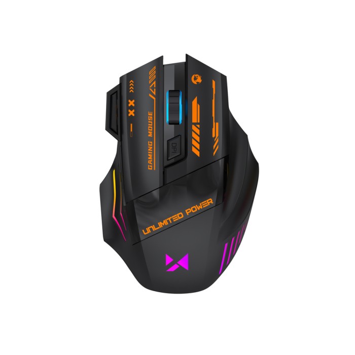 Wozinsky WMGB-1179 Wireless Optical Gaming Mouse with Built-in Rechargeable Battery 3200 DPI with Backlight - Black