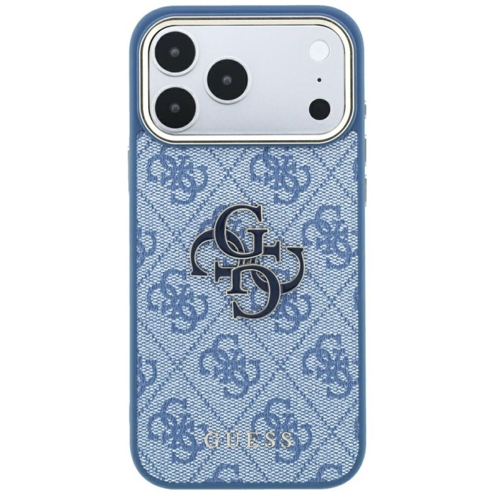 Guess 4G &amp;amp; Big Resin Logo Case for iPhone 17 Pro / 18 Pro - Light Blue