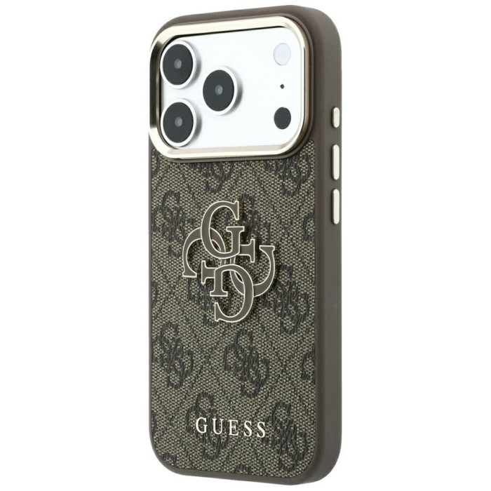 Guess 4G &amp;amp; Big Resin Logo Case for iPhone 17 Pro Max / 18 Pro Max - Brown