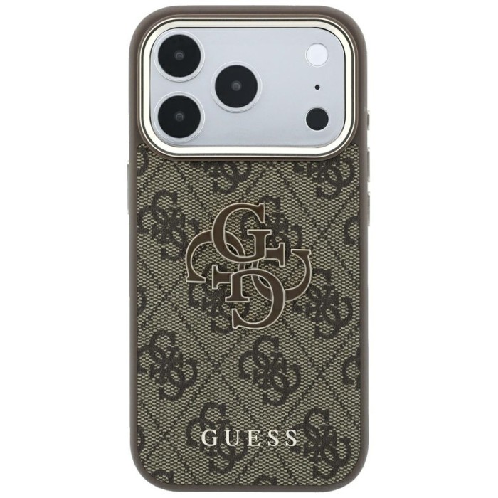 Guess 4G &amp;amp; Big Resin Logo Case for iPhone 17 Pro Max / 18 Pro Max - Brown