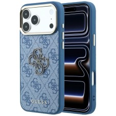Guess 4G &amp;amp; Big Resin Logo Case for iPhone 17 Pro Max / 18 Pro Max - Light Blue