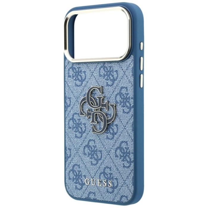 Guess 4G &amp;amp; Big Resin Logo Case for iPhone 17 Pro Max / 18 Pro Max - Light Blue