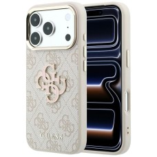 Guess 4G &amp;amp; Big Resin Logo Case for iPhone 17 Pro Max / 18 Pro Max - Pink