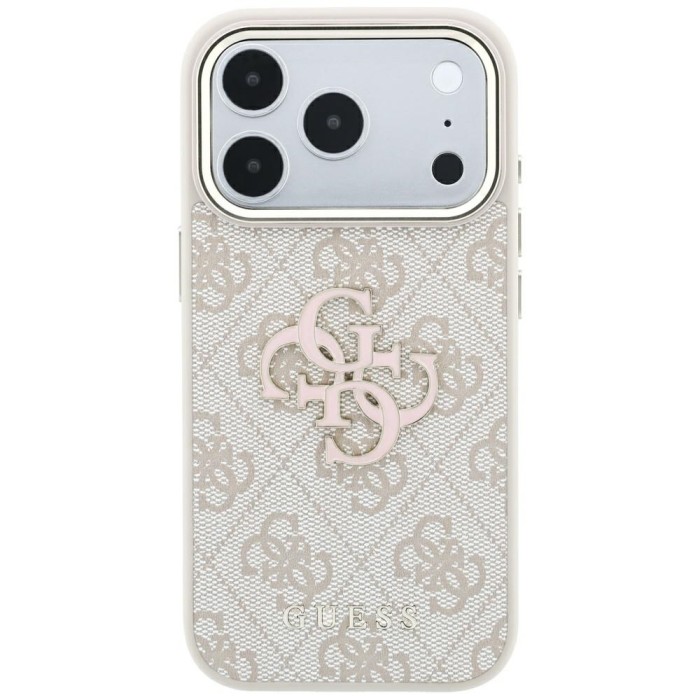 Guess 4G &amp;amp; Big Resin Logo Case for iPhone 17 Pro Max / 18 Pro Max - Pink