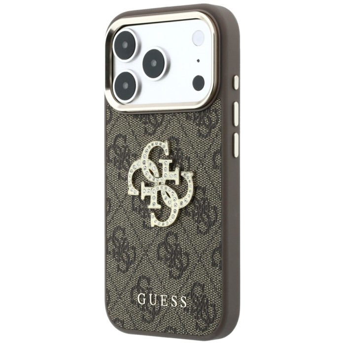 Guess 4G &amp;amp; Big Strass Logo Case for iPhone 17 Pro Max / 18 Pro Max - Brown