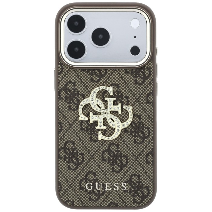 Guess 4G &amp;amp; Big Strass Logo Case for iPhone 17 Pro Max / 18 Pro Max - Brown