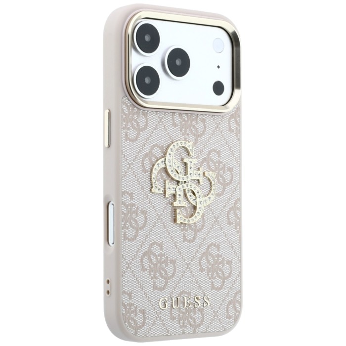 Guess 4G &amp;amp; Big Strass Logo Case for iPhone 17 Pro / 18 Pro - Pink