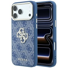 Guess 4G &amp;amp; Big Strass Logo Case for iPhone 18 Pro / 17 Pro - Blue
