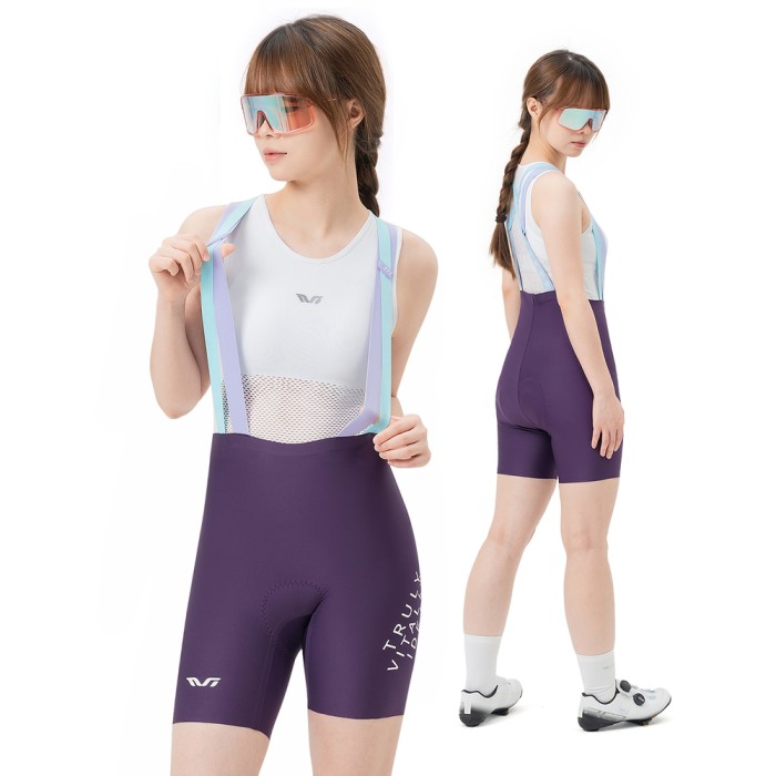 Rockbros YDDK017-1 TVI Women&amp;#39;s Cycling Shorts with Bib and Pad Size M - Purple