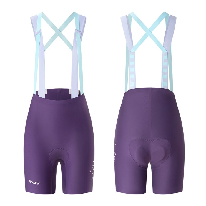 Rockbros YDDK017-1 TVI Women&amp;#39;s Cycling Shorts with Bib and Pad Size L - Purple