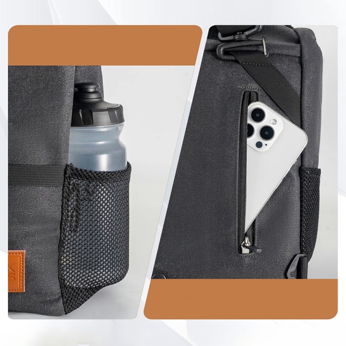 Rockbros H48 Multifunctional Handlebar Bicycle Bag - Gray