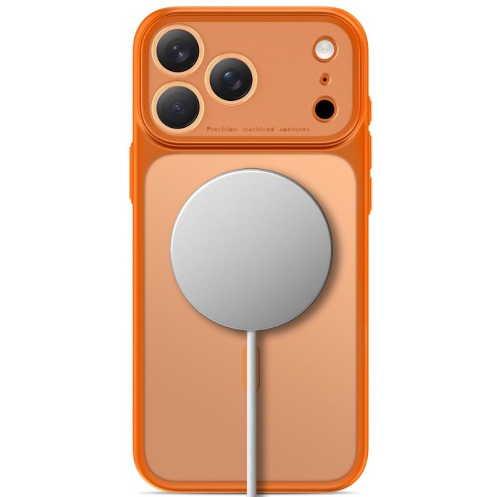Tech-Protect MagPrime MagSafe CC case for iPhone 18 Pro / 17 Pro - matte orange