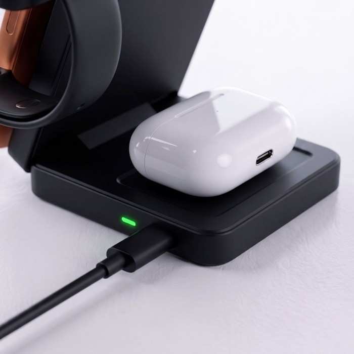 Tech-Protect A56 3in1 MagSafe Wireless Charger + USB-C / USB-C Cable 100cm - Black