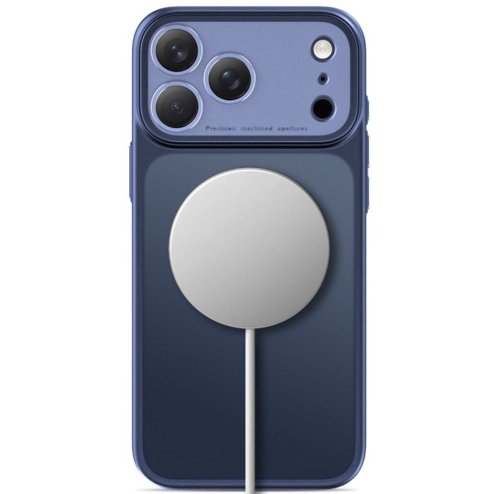 Tech-Protect MagPrime MagSafe CC Case for iPhone 18 Pro / 17 Pro - Matte Navy Blue