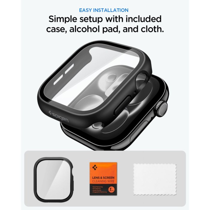 Spigen Thin Fit 360 Case for Apple Watch 46mm - Black