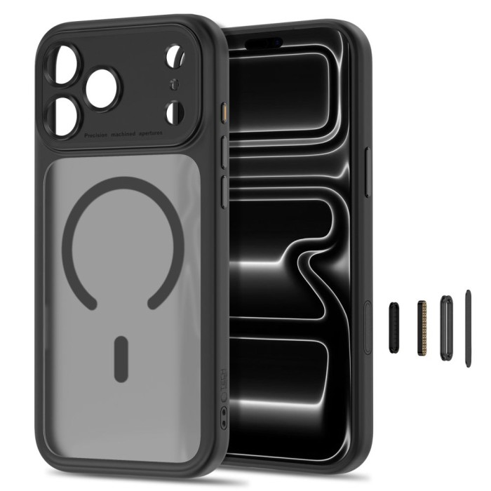Tech-Protect MagPeak MagSafe CC Case for iPhone 18 Pro / 17 Pro - Matte Black