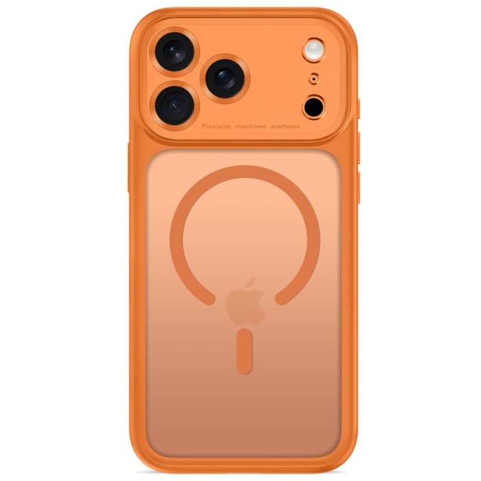 Tech-Protect MagPeak MagSafe CC case for iPhone 18 Pro / 17 Pro - matte orange