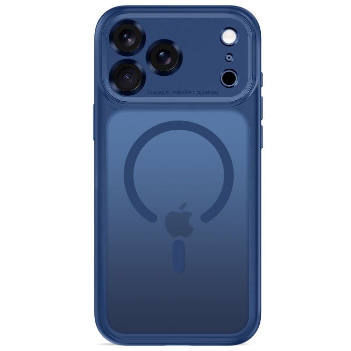Tech-Protect MagPeak MagSafe CC Case for iPhone 18 Pro / 17 Pro - Matte Navy Blue