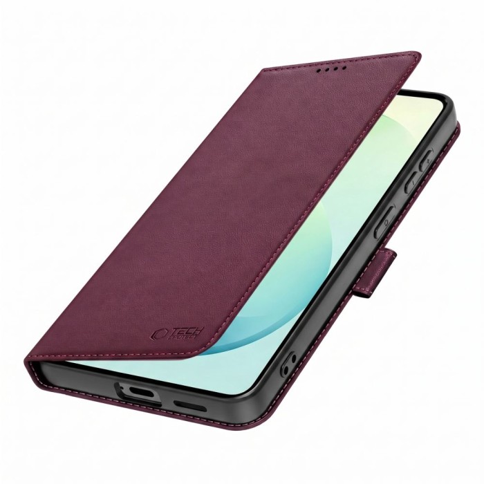 Tech-Protect Wallet Case for Samsung Galaxy S26 FE - Burgundy