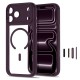 Tech-Protect MagPeak MagSafe CC Case for iPhone 18 Pro / 17 Pro - Clear Burgundy
