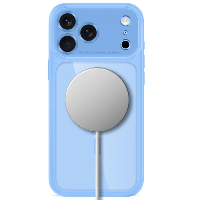 Tech-Protect MagPeak MagSafe CC Case for iPhone 18 Pro / 17 Pro - Clear Blue