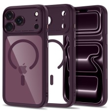 Tech-Protect MagPeak MagSafe CC Case for iPhone 18 Pro Max / 17 Pro Max - Clear Burgundy